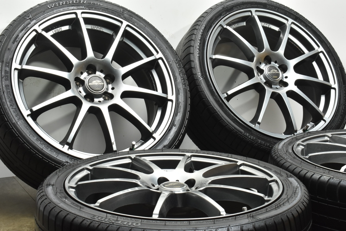 【ホイールのみ販売可能】シュナイダー 18in 7J +48 PCD100 225/40R18 86 30 50 プリウス カローラ ツーリング スポーツ BRZ インプレッサ_画像2