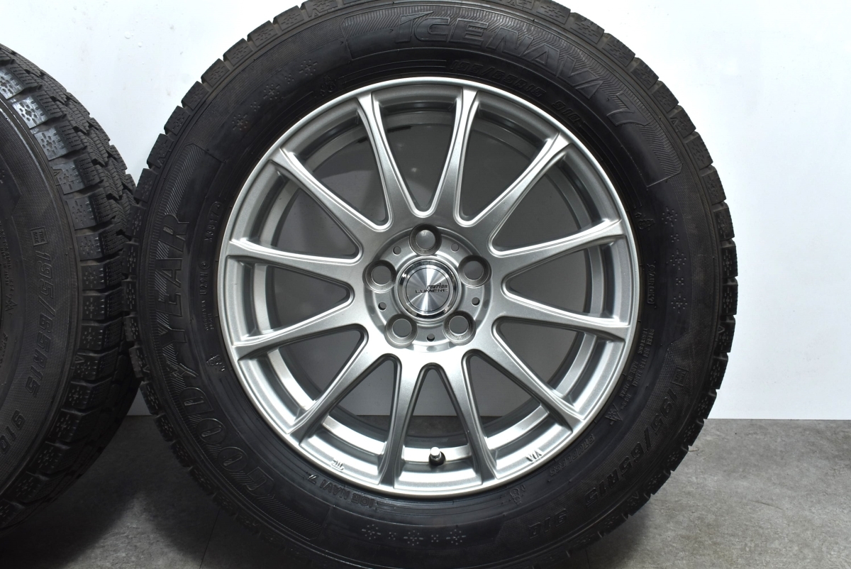 【美品 トヨタ専用設計】Weds ラブリオン 15in 6.5J +40 PCD100 グッドイヤー アイスナビ7 195/65R15 プリウス ウィッシュ アリオン_画像6