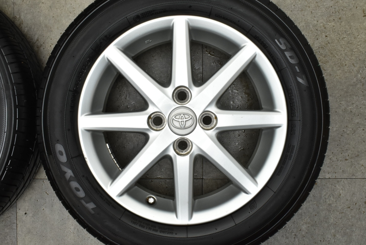 【バリ溝】トヨタ アクア 純正 15in 5J +39 PCD100 トーヨー SP-7 195/65R15 フィールダー アクシオ ヴィッツ 流用 ノーマル戻し 即納可能_画像4