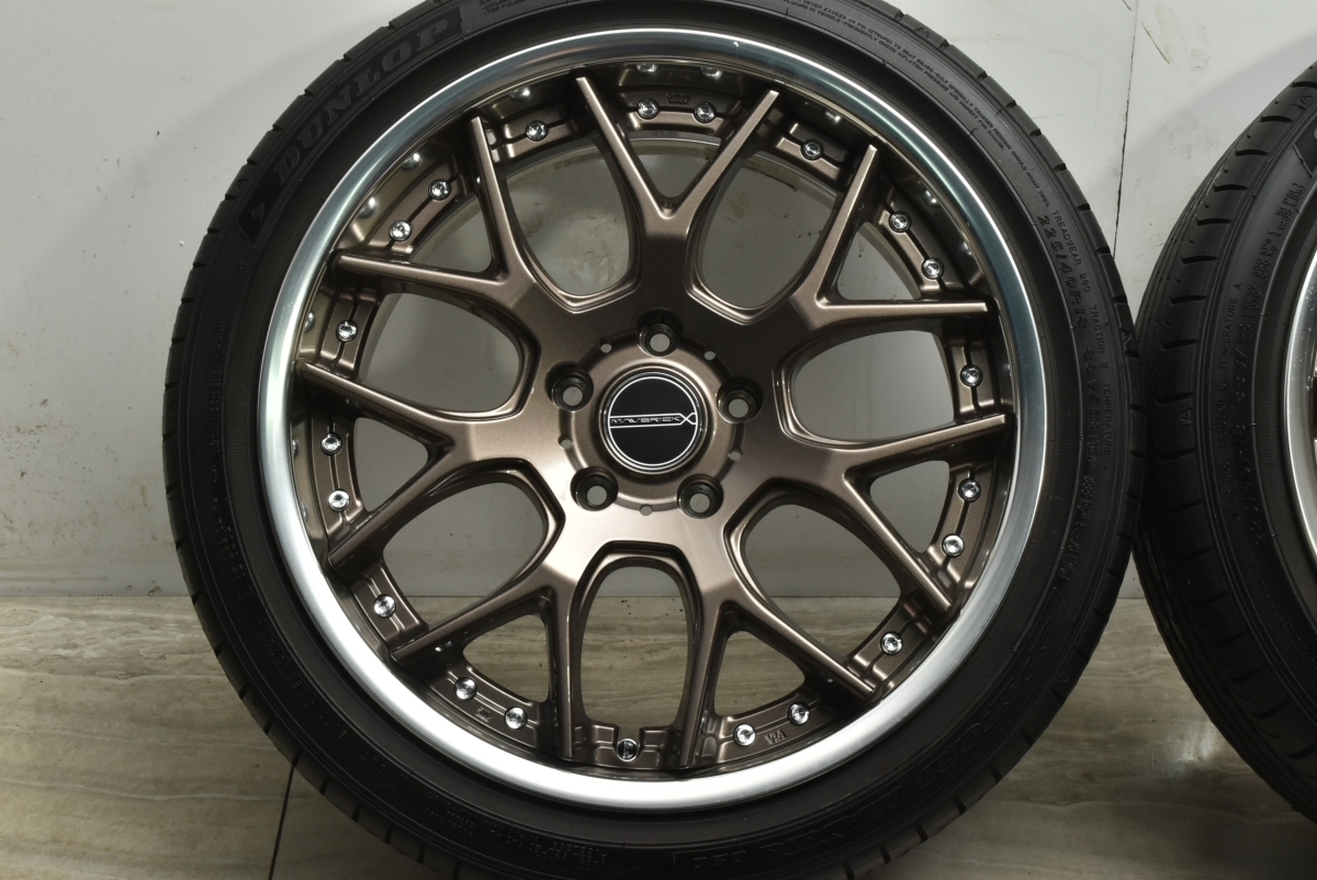 【美品 2ピース】WEDSマーベリック 1307M 18in 8.5J +38 PCD114.3 2021年製 ダンロップ 225/40R18 GRヤリス GRカローラ シビック 即納可能_画像5