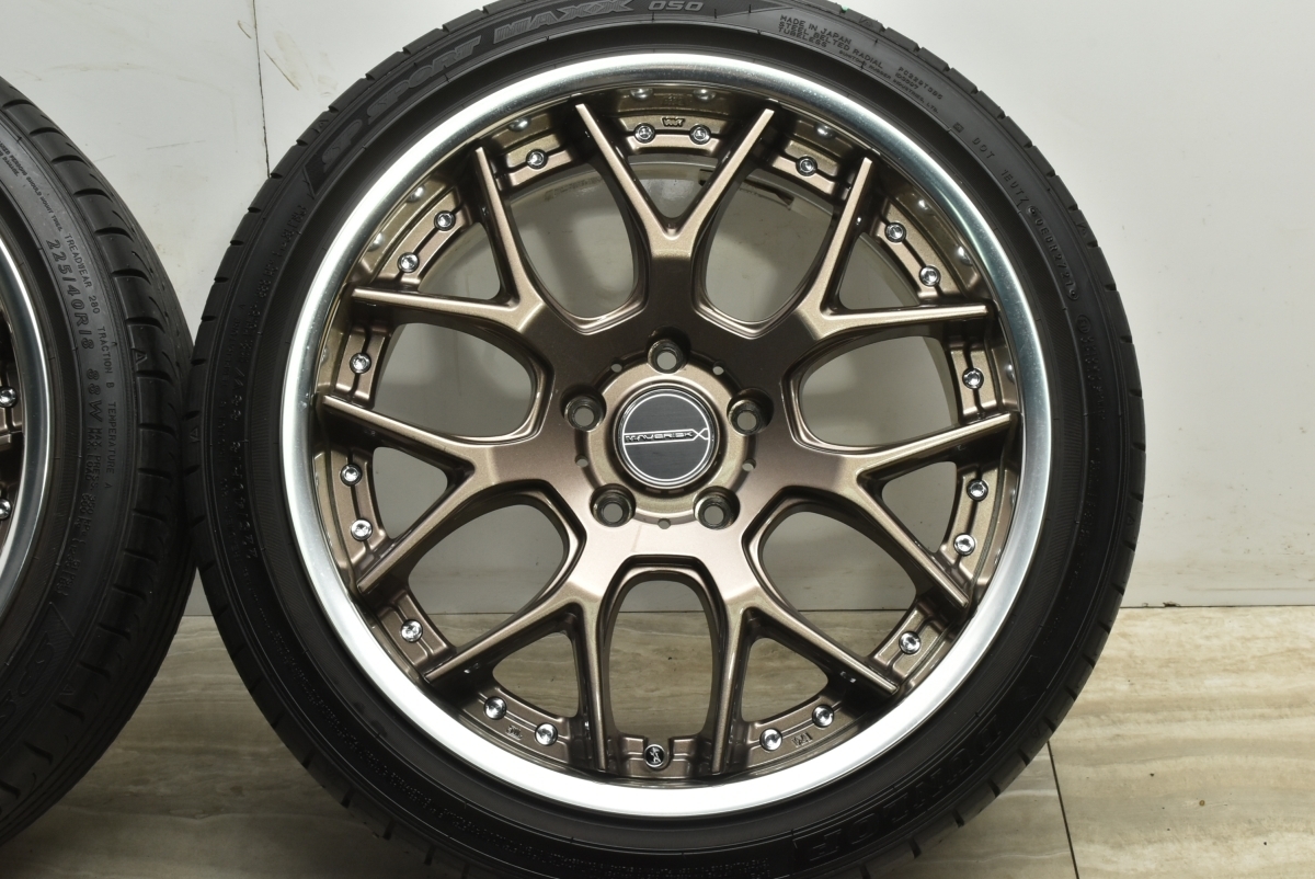 【美品 2ピース】WEDSマーベリック 1307M 18in 8.5J +38 PCD114.3 2021年製 ダンロップ 225/40R18 GRヤリス GRカローラ シビック 即納可能_画像6