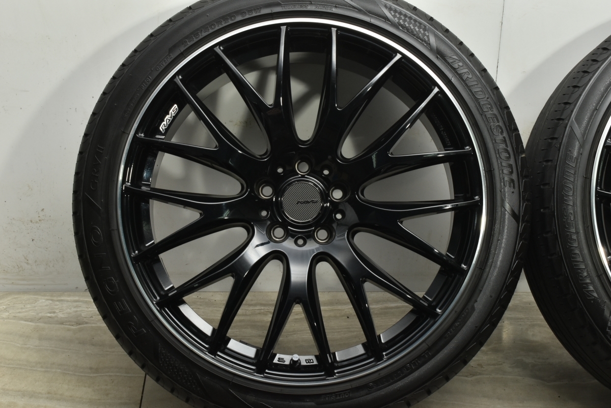 【良好品】RAYS HOMURA 2×9 20in 8.5J +35 PCD114.3 ブリヂストン レグノ GRVII 245/40R20 アルファード ヴェルファイア エルグランド_画像5