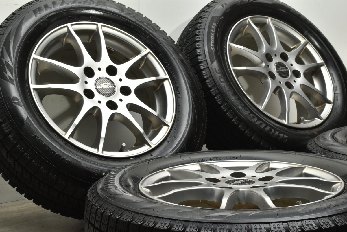 【良好品】シュナイダー 15in 6J +50 PCD114.3 ブリヂストン ブリザック VRX2 195/65R15 ノア ヴォクシー ステップワゴン アクセラ 即納可