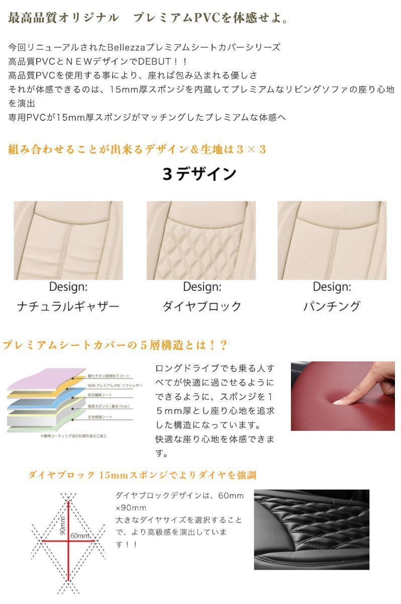 T335【ヴェルファイア ANH20W / ANH25W / GGH20W / GGH25W】H20/5-H27/1 (2008/5-2015/1) ベレッツァプレミアムシートカバー