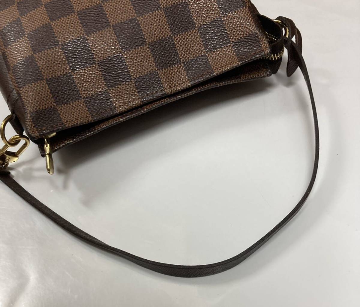 LOUIS VUITTON ルイヴィトン 極美品♪ ダミエ トゥルース メイクアップ ハンドバッグ 即発送 正規品 ミニバッグ ポーチ トートバッグ_画像7