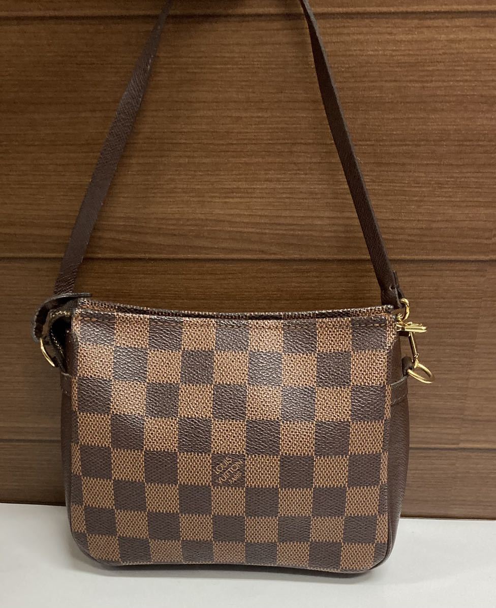 LOUIS VUITTON ルイヴィトン 極美品♪ ダミエ トゥルース メイクアップ ハンドバッグ 即発送 正規品 ミニバッグ ポーチ トートバッグ_画像1