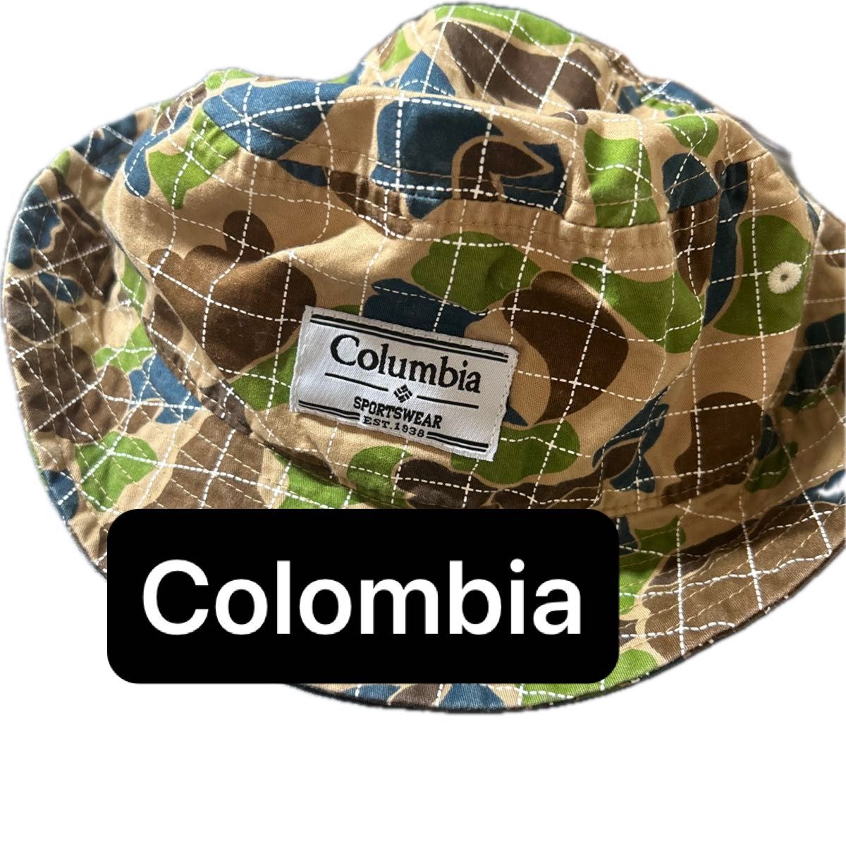 コロンビア バケット ハット 帽子 迷彩柄 ロゴ カモフラージュ キャップ Cap