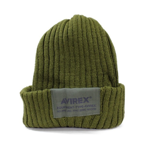 アヴィレックス AVIREX CMD ニットキャップ クラカーボ糸 カーキ Ｗワッチ 新品　メンズ　レディース　超暖　ニット帽(0)_画像1