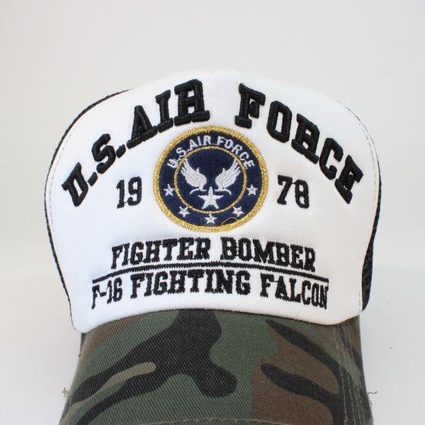 U.S.AIR FORCE Vintege メッシュキャップ カモフラージュ メンズ レディース ビンテージ　新作 アメカジ 野球帽_画像4