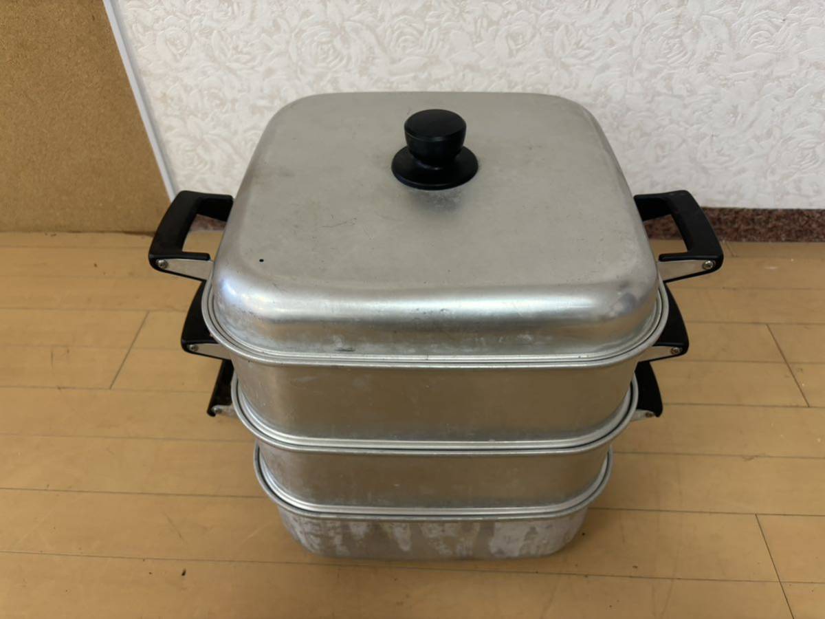 蒸し器 調理器具 業務用 3段 ※直接の引き取り歓迎_画像2