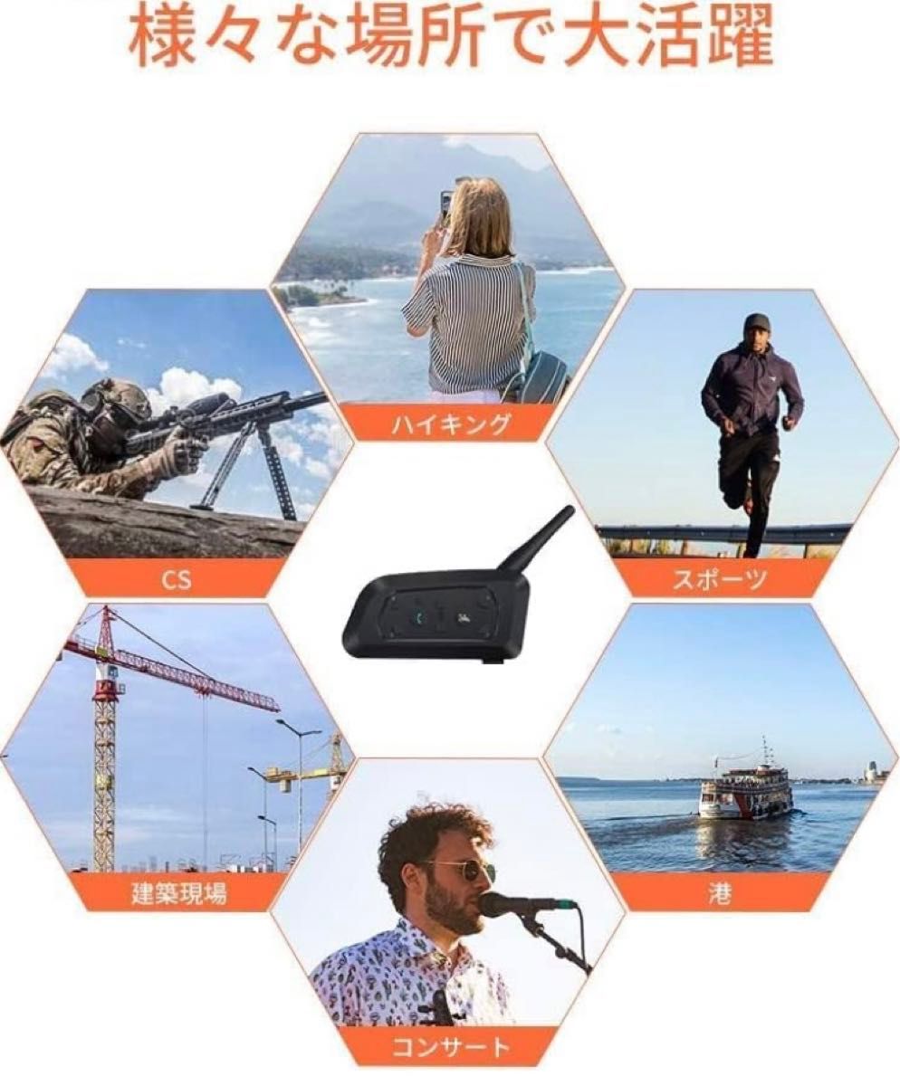 新品・未使用 バイク用インカム Bluetooth5.1 ヘルメット用 ハンズフリー 防水