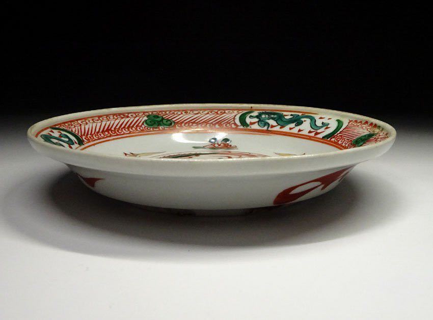 中国古玩 赤絵 龍紋 皿 南京赤絵 呉須 唐物 時代物 中国古玩 赤絵 龍紋 皿 南京赤絵 呉須 唐物 時代物 唐物 色絵