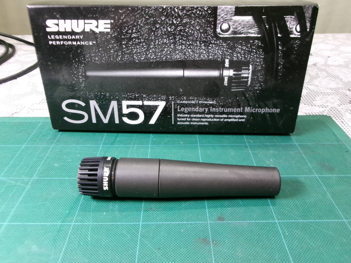 ■SM57-02　　SHURE ( シュア ) / SM57　おすすめ定番楽器用ダイナミックマイク　中古　音出し確認_画像1