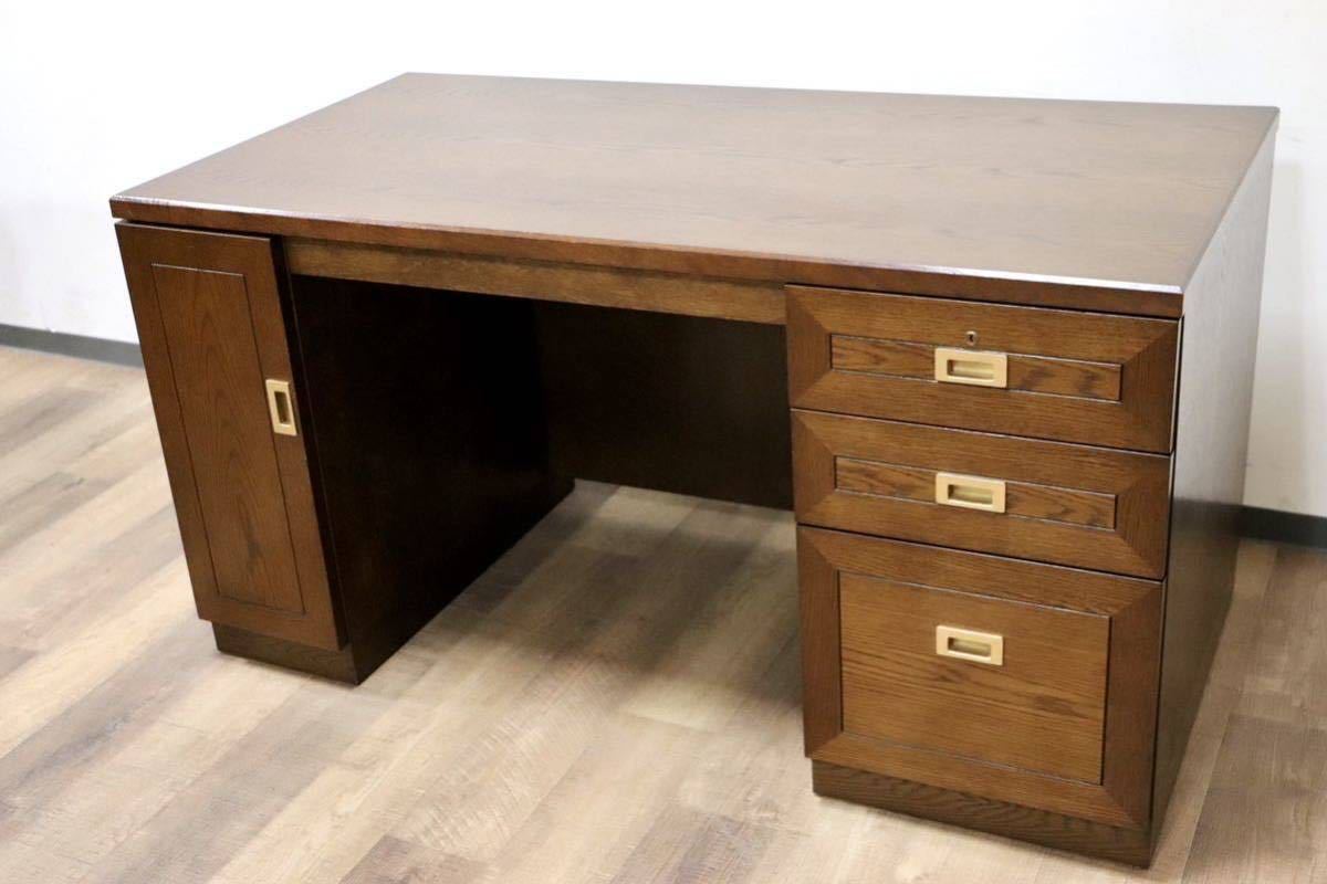 GMGT1830 height . industrial arts SEEDsi-do position member desk company length desk with both sides cupboard desk writing desk study desk executive desk oak material Classic prefecture middle furniture 