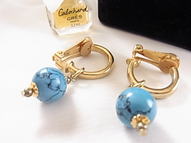 2way Vintage | Vintage turquoise blue turquoise Stone style charm . taking . out .. possible love appear earrings *