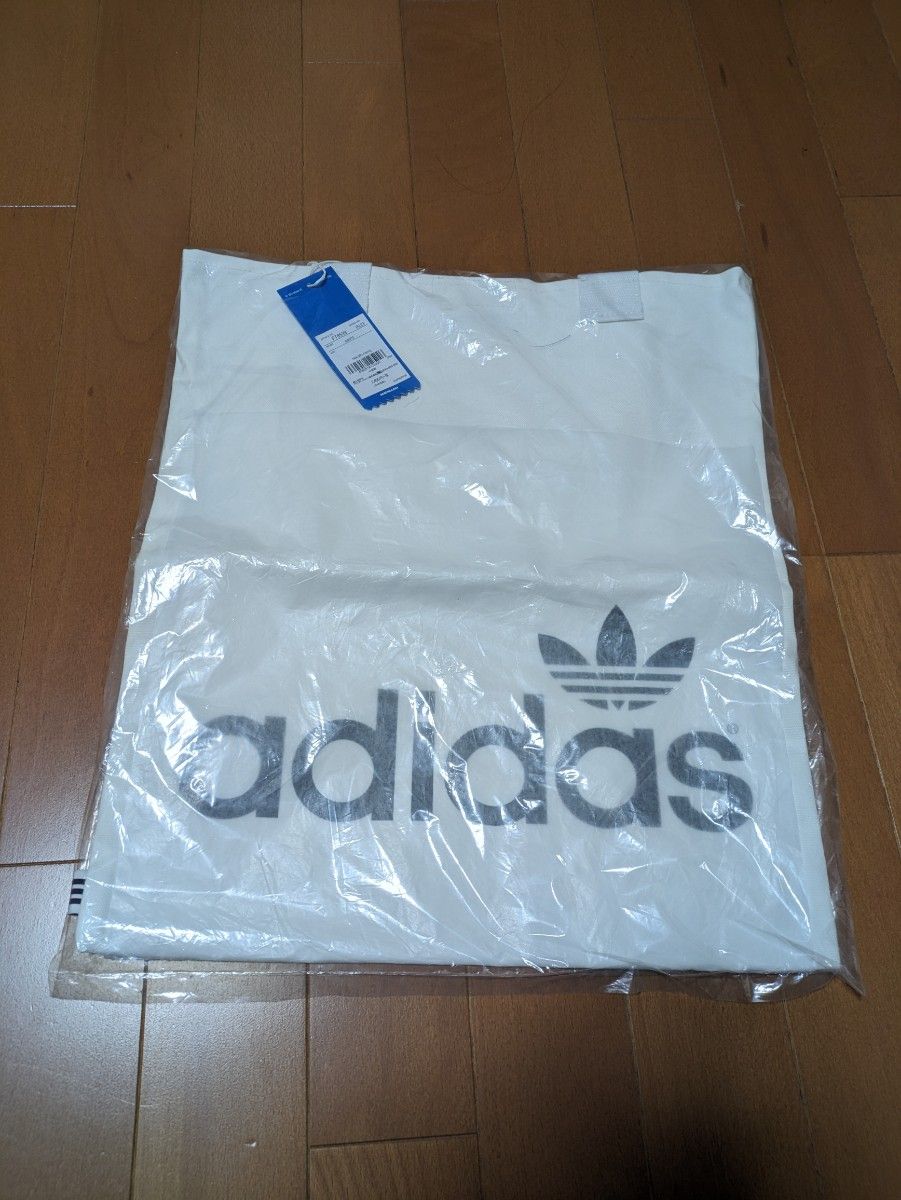 adidas アディダス トートバッグ キャンバス エコバッグ ショルダーバック 買物等 ホワイト◆新品未使用タグ付正規品◆