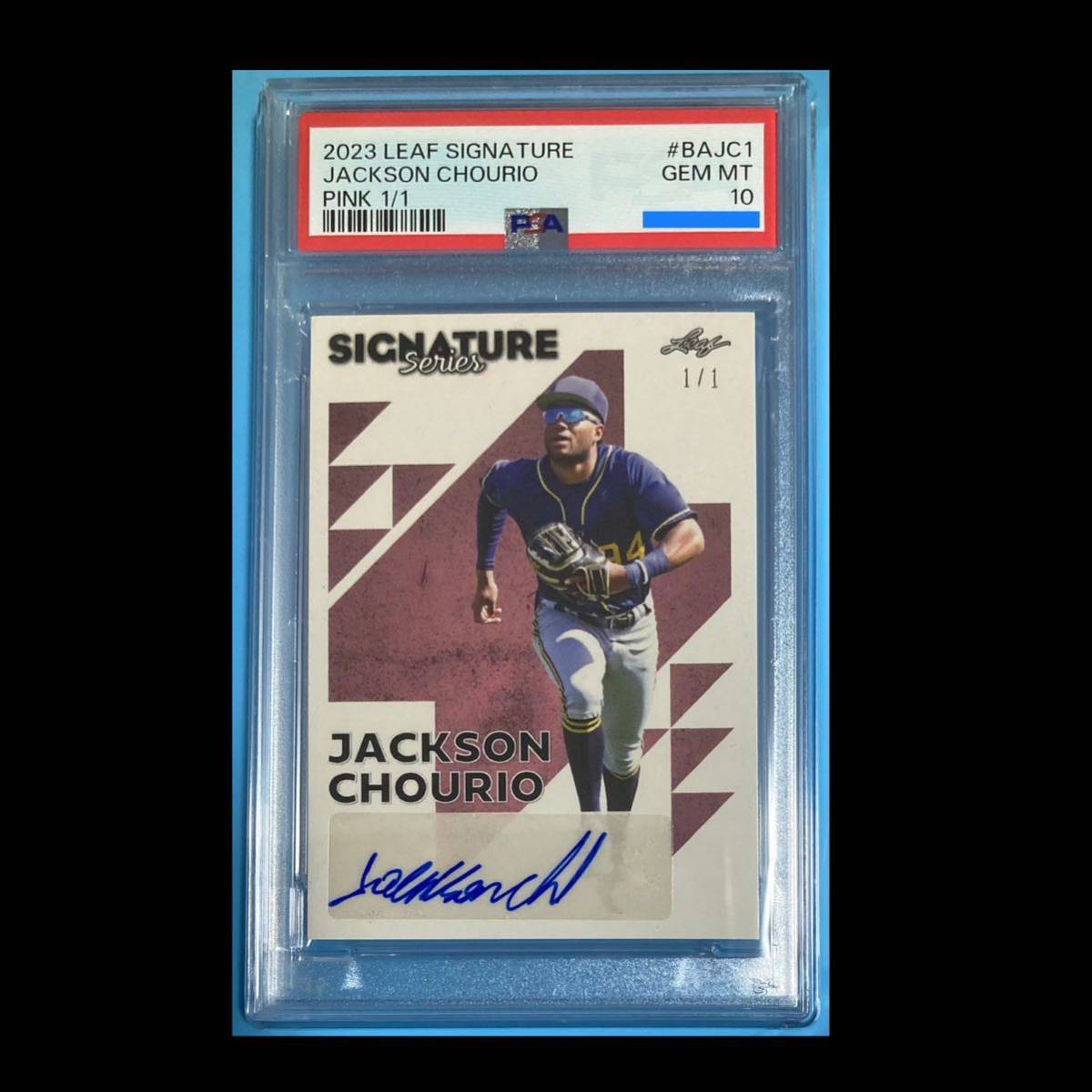 PSA10! 2023 Leaf Signature Series Jackson Chourio ジャクソン・チョーリオ　直筆サインカード　1of1 MLB プロスペクト