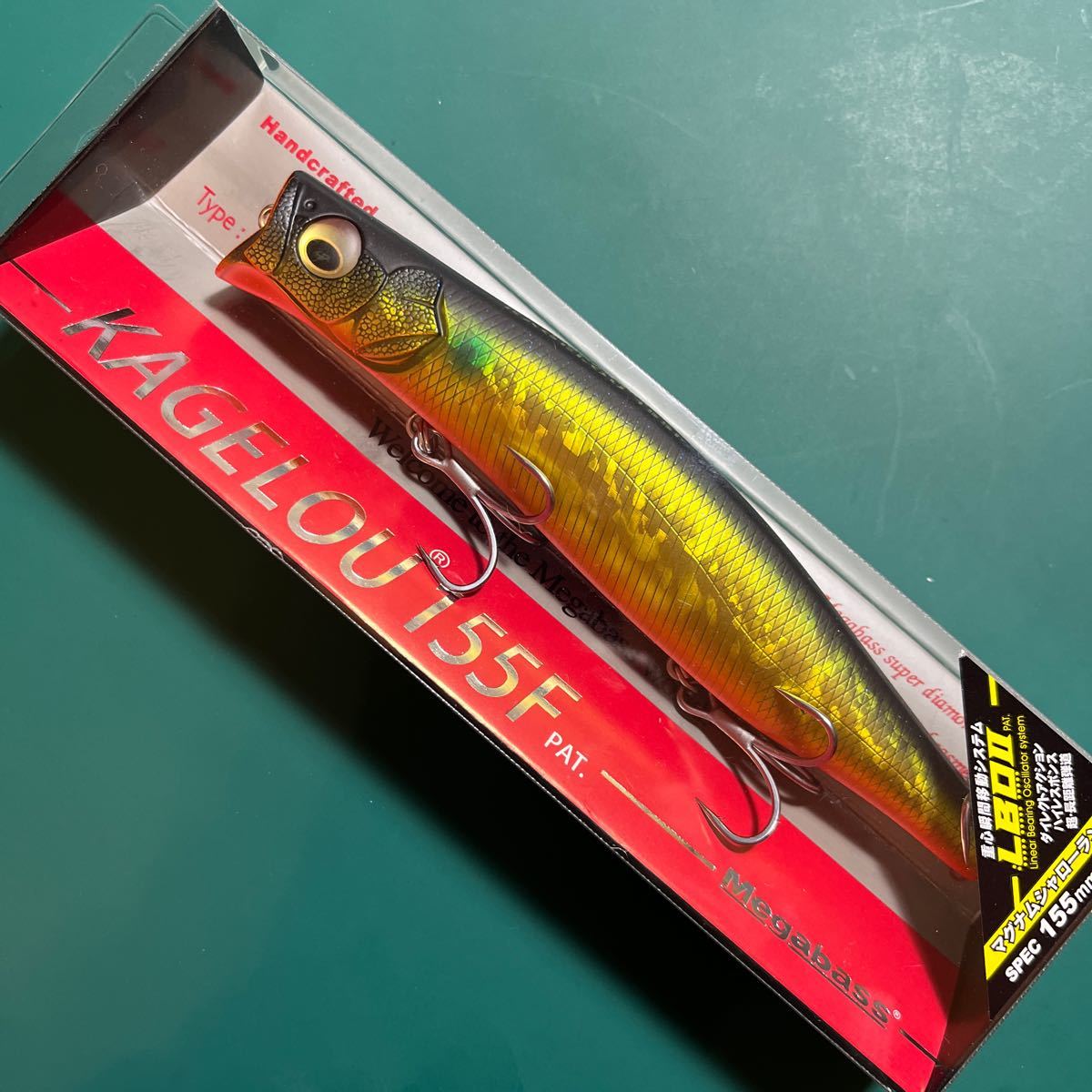 カゲロウ　155 F　マットキンボラ　限定カラー　SP-C　Megabass　メガバス　KAGELOU 155F　MAT KIN BORA_画像1