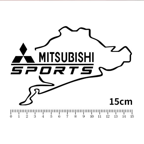 MITSUBISHI 　三菱　燃料タンク　ステッカー　ブラック（黒）　1枚_画像3