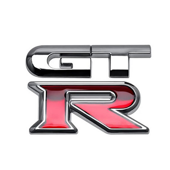 GT-R 3D 金属製エンブレム  シルバー&レッド １個の画像6