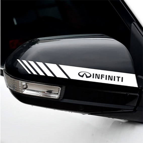 INFINITI Infinity door mirror sticker silver white ( white ) 1 set 