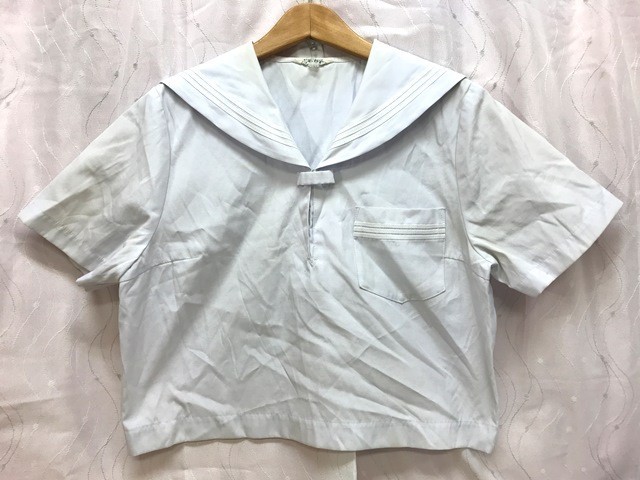 to_8143 ★定形外 配送★ 兵庫県 加古川市立平岡中学 夏服 半袖 指定セーラー服 サイズ LL程度 キャンパスショップ しもかわ 製　制服_画像1