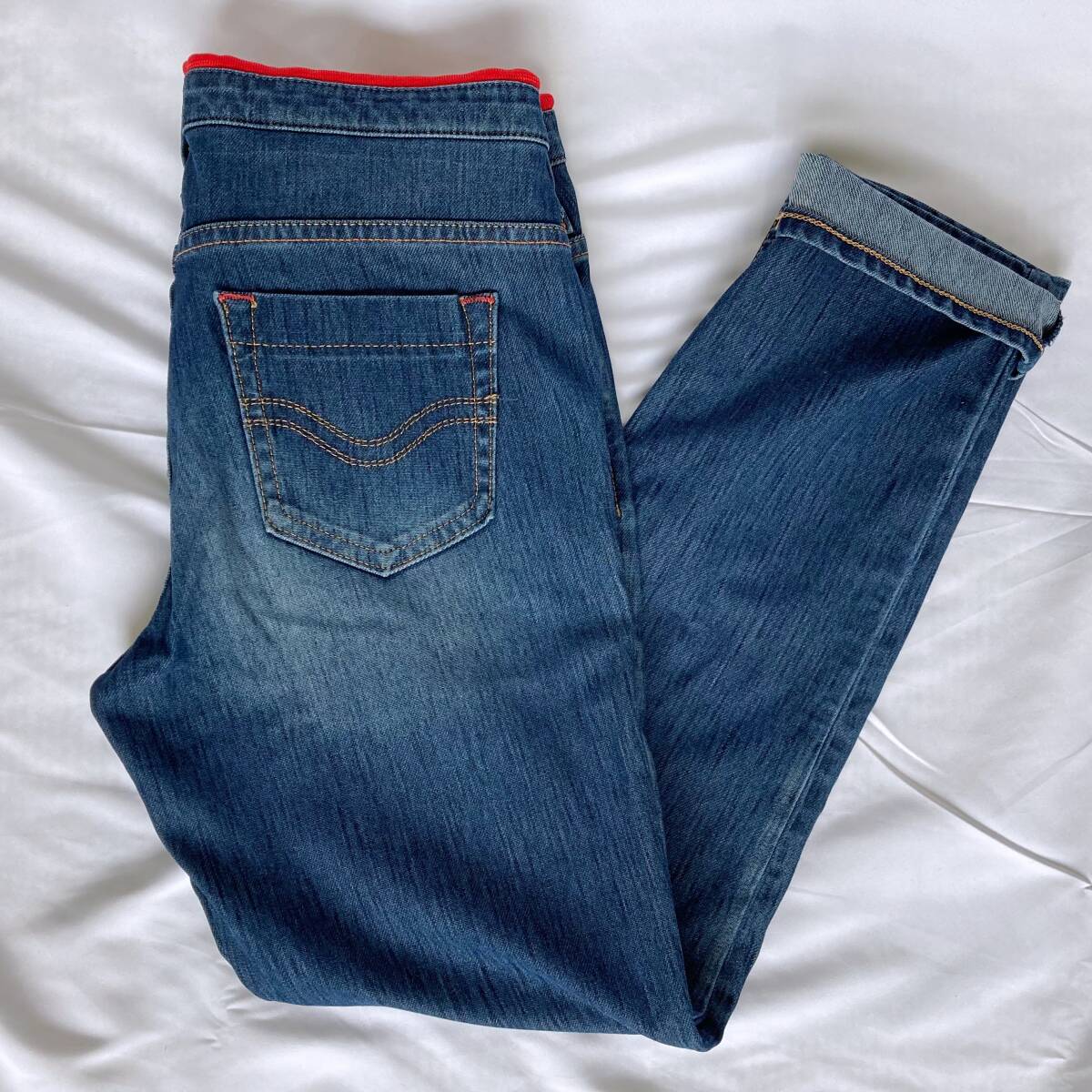 柔らかストレッチデニム C17 C-SEVENTEEN KNIT JEANS★シーセブンティーン ニットジーンズ S ジャージデニム ジョグデニム EDWIN SOMETHINGの画像3