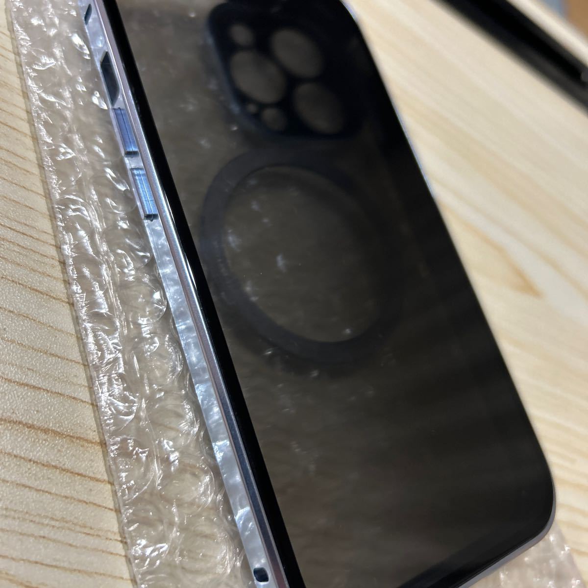 d211 覗き見防止+ネジ固定式】 iPhone 15 Pro用 ケース 360°全面保護 [両面9Ｈ強化ガラス] マグネット式 6.1インチ(シェラブルー)