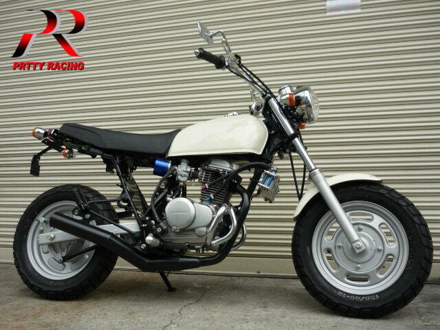 HONDA エイプ100 APE ショート管 黒 マフラー PRETTY_画像1