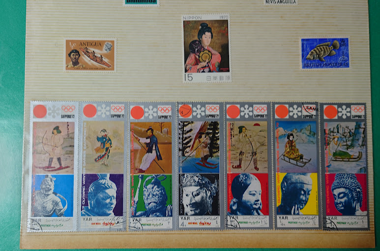 日本切手　外国切手　まとめ売り　オリンピック　日本画　PARAGUAY　POLSKA　SHARJAH　現状品_画像3