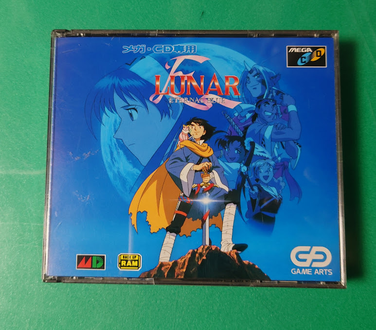  mega CD luna * Eternal blue LUNAR ETERNAL BLUE MEGACD Mega Drive MEGADRIVE Sega SEGA[ case * instructions * obi * post card attaching ]