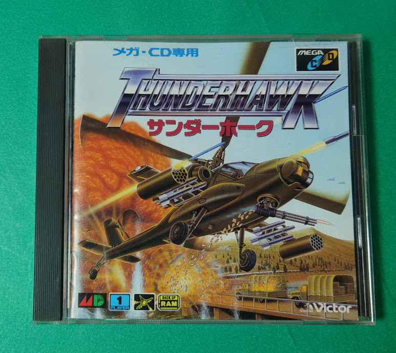 メガCD サンダーホーク　THUNDERHAWK　MEGACD　メガドライブ　MEGADRIVE　セガ SEGA　【ケース・説明書・ハガキ付き】_画像1