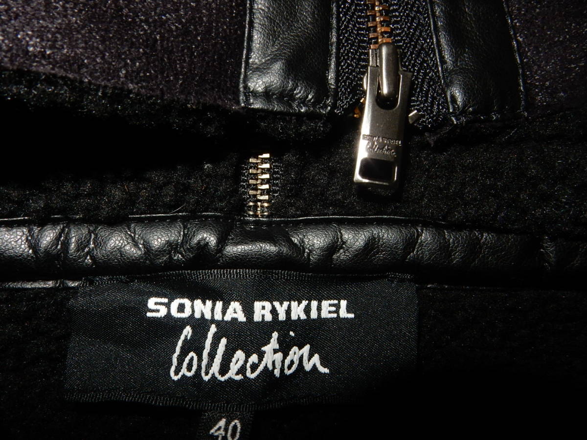 ソニアリキエル/SONIA RYKIEL COLLECTION♪ムートン コート★ブラック/40_画像5