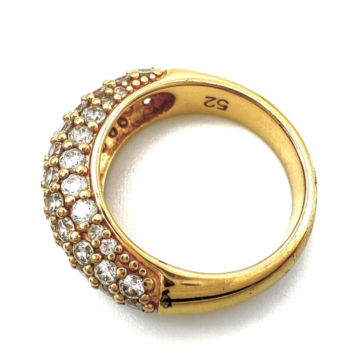 SWAROVSKI｜スワロフスキー 指輪 52【アクティ】ラインストーン ゴールドカラー クリスタルガラス リング アクセサリー ブランド a330etの画像3