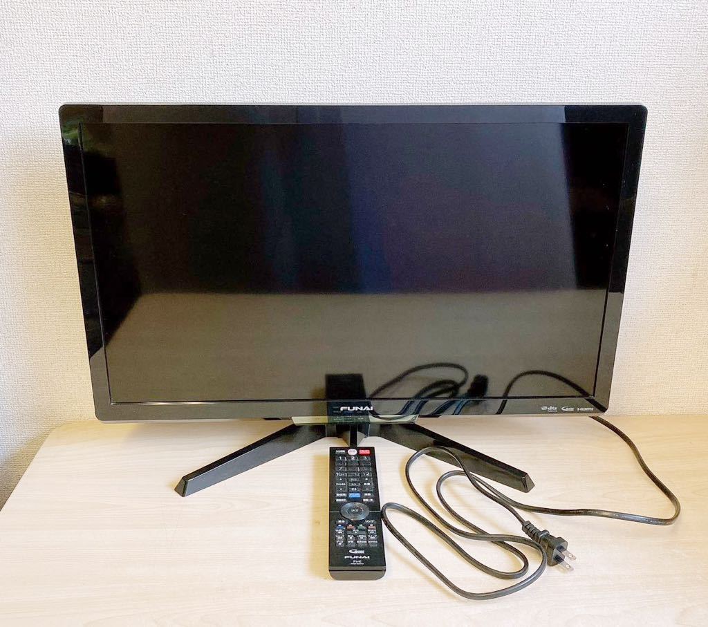 FUNAI フナイ FL-24H2010 24V型 2018年製 液晶カラーテレビ リモコン付き 24型 テレビ miniB-CAS付き 家電 一人暮らし 引越し _画像1