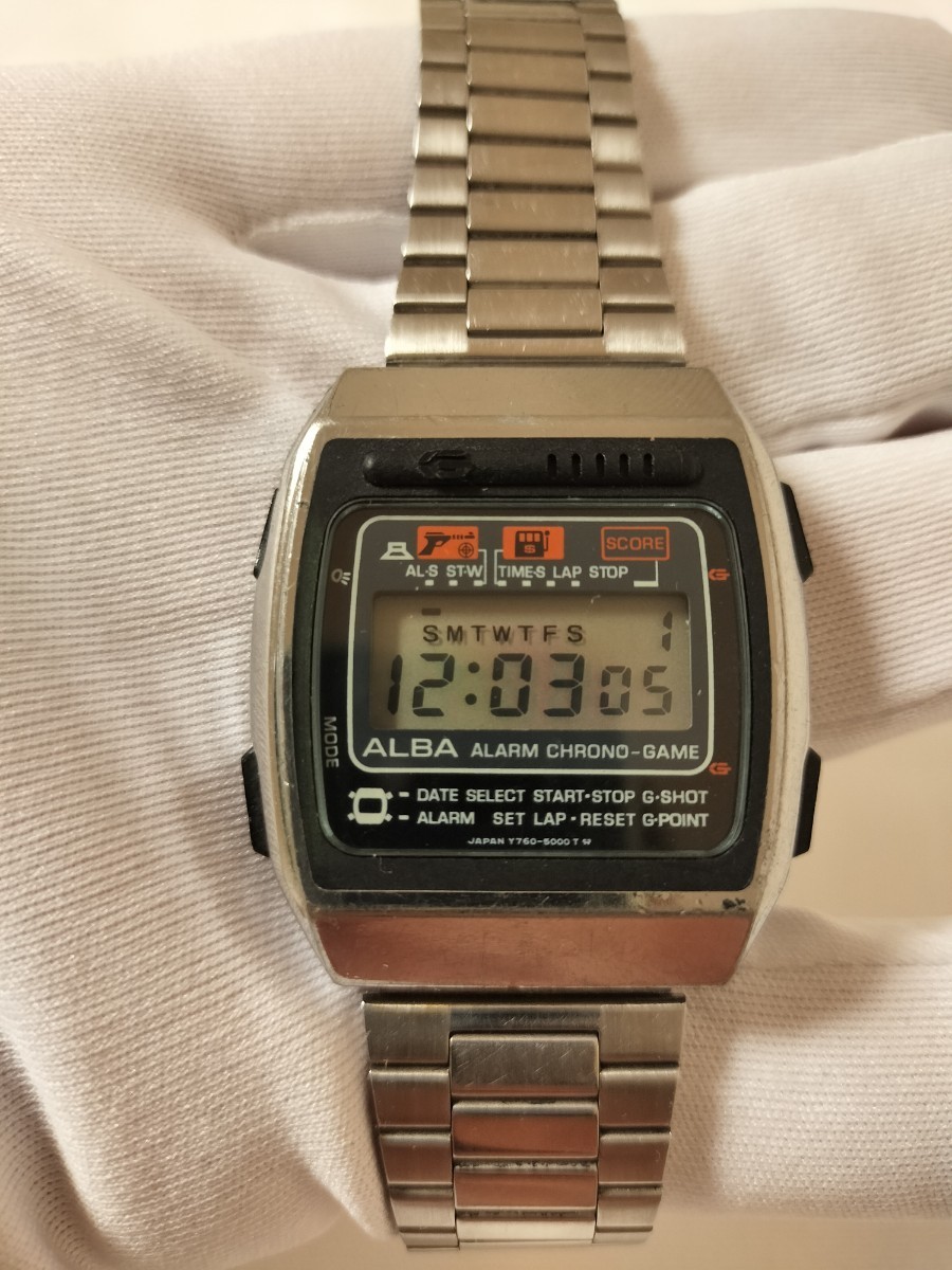 でおすすめアイテム。 ALBA SEIKO CHRONO-GAME アラーム アルバ セイコー Y761-5010 アルバ