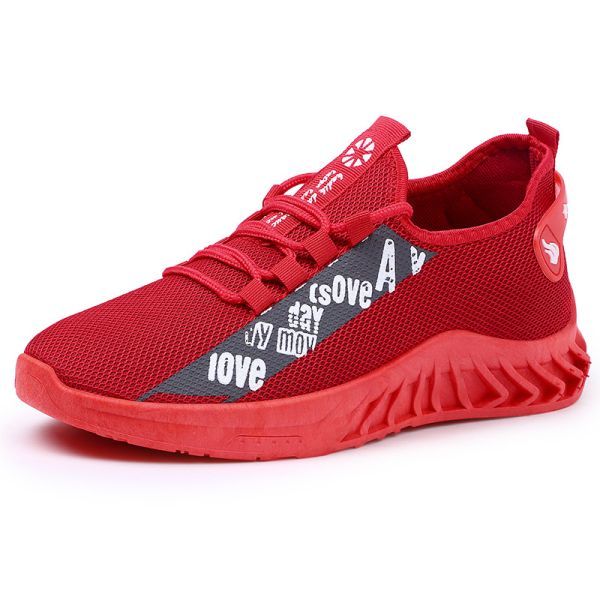  shoes [ s17 red 27cm] shoes stylish sneakers men's shoes red autumn low cut running fitness walking k-pop.. popular 