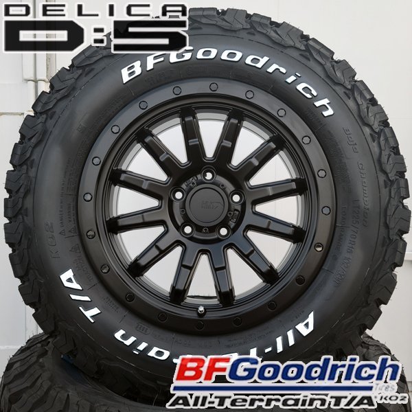 215/70R16 BFグッドリッチ KO2 ホワイトレター デリカD5 エクストレイル CX5 16インチ タイヤホイールセット ロックフォース MB_画像1