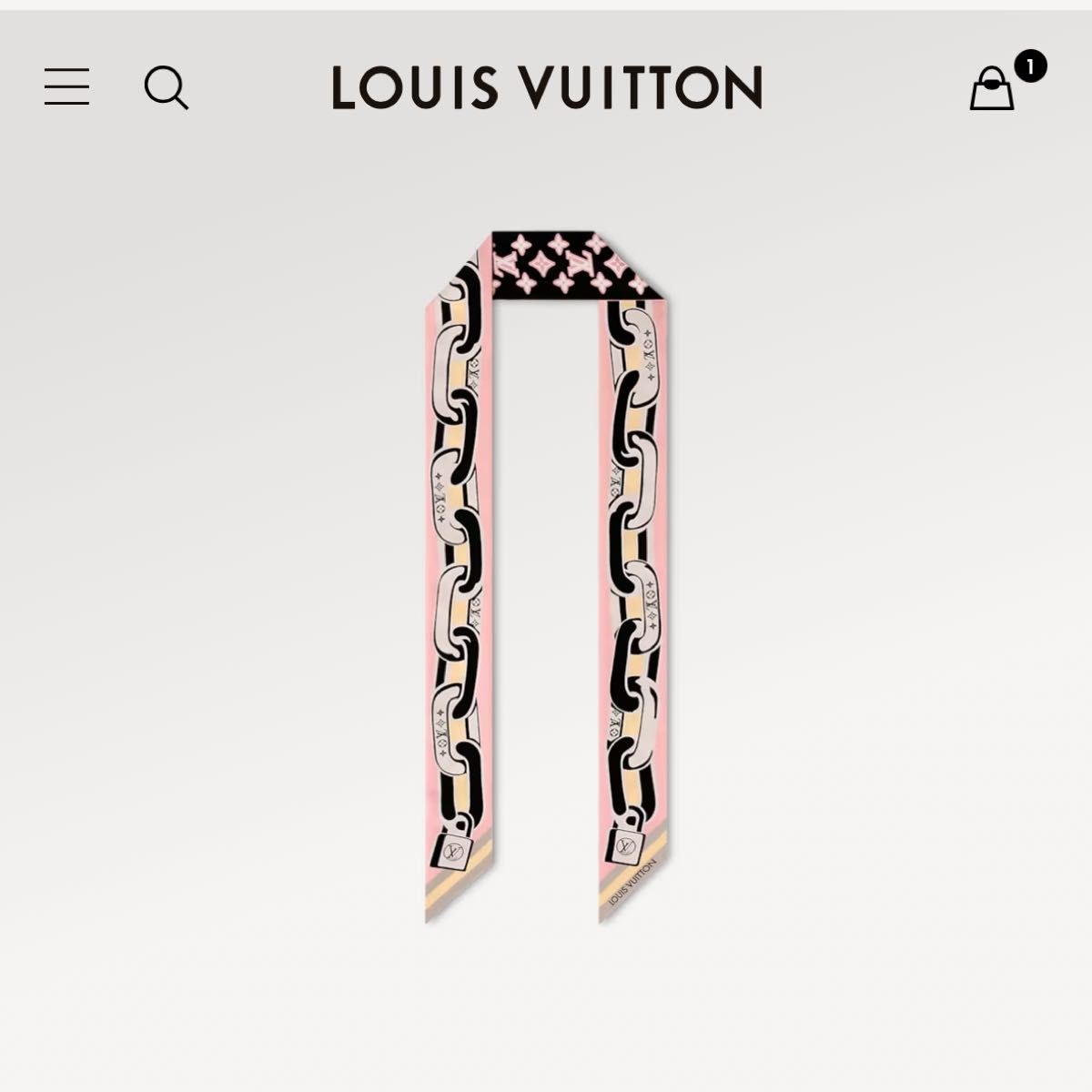 ルイヴィトン LOUIS VUITTON モノグラム　ビジュエルド　バンドー　スカーフ