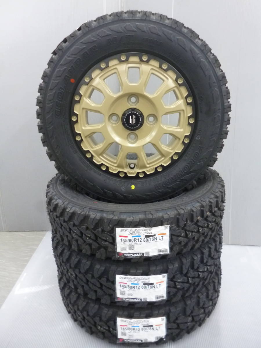 新品★AVENTURA★145/80R12 80/78セット★エブリー・ハイゼット・キャリー★145R12 6PR相当★ヨコハマジオランダーM/T★G_画像1