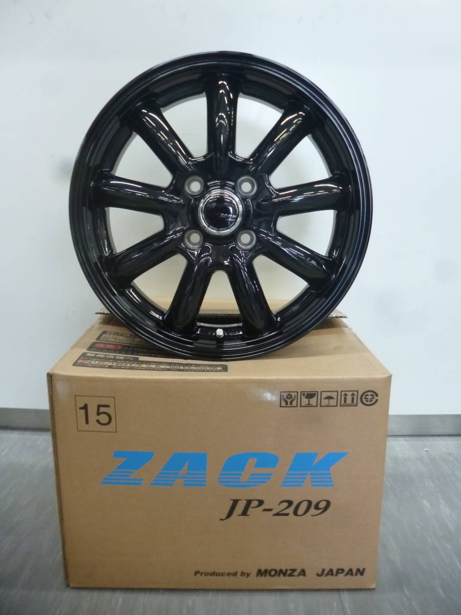 新品ZACK JP209★15×4.5Jブラック★軽自動車NBOXアルトスペーシアウェイクハスラーキャストムーブタントデイズラパンアルトワークス★G_画像4