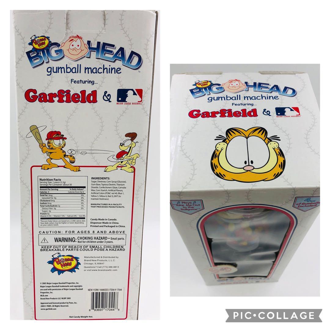 【レア】Garfield ガーフィールド BIG ガムボールマシーン ヤンキース バージョン_画像3