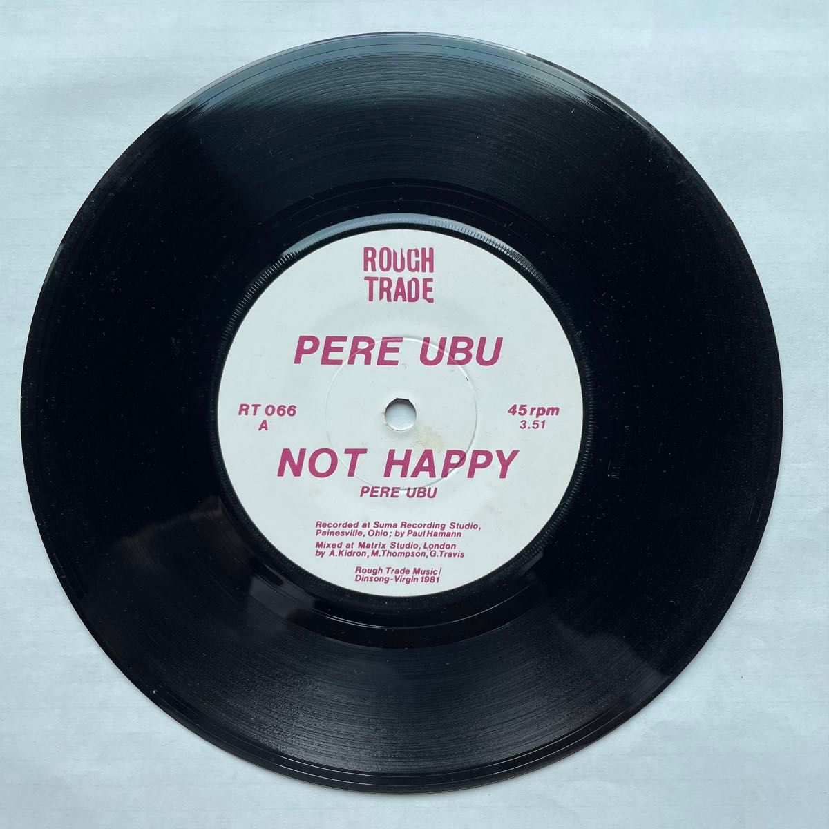 Pere Ubu  Not Happy 7" EP レコード