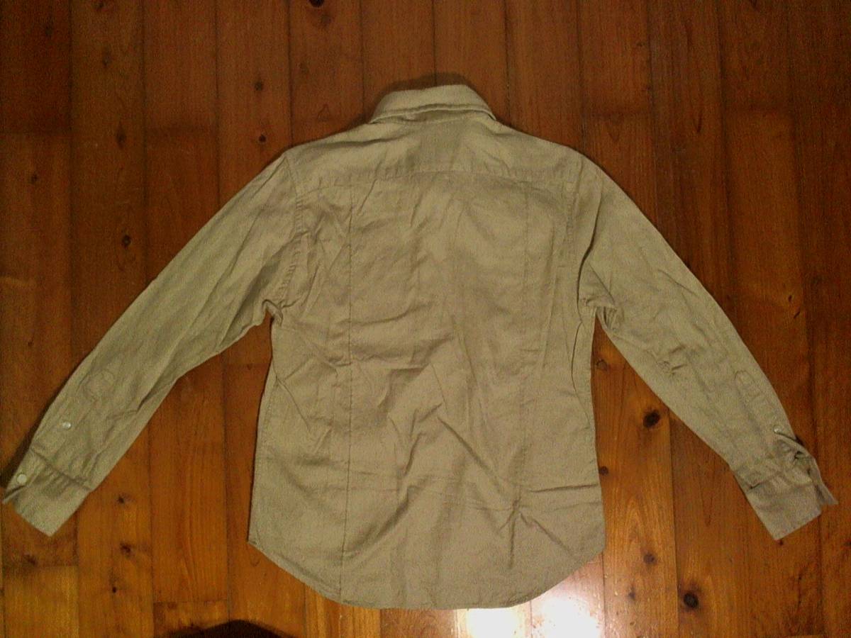 * domestic production * Boycott [BOYCOTT] long sleeve shirt cotton shirt 37/S beige 