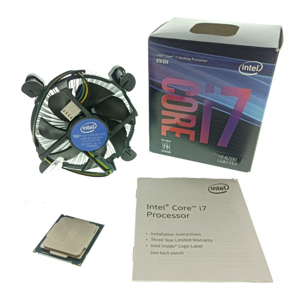 Intel インテル Core i7-8700 CPU 本体 第8世代 6コア 12スレッド 3.2 最大4.6 GHz LGA1151 箱付 デスクトップ 現状 PCパーツ 中古_画像1