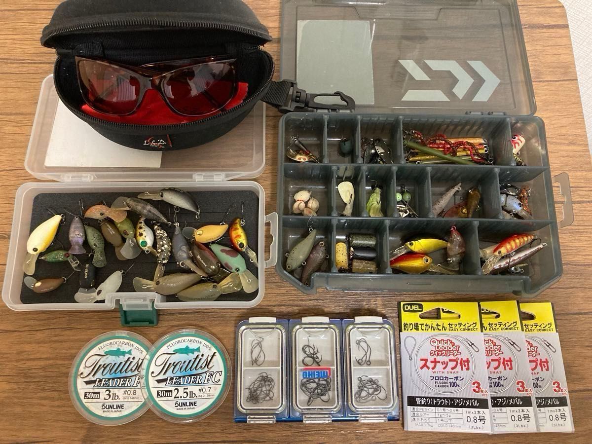タックルボックスセット 即購入OK 管釣り引退品です エリア タックルボックスセット 即購入OK 管釣り引退品です エリア