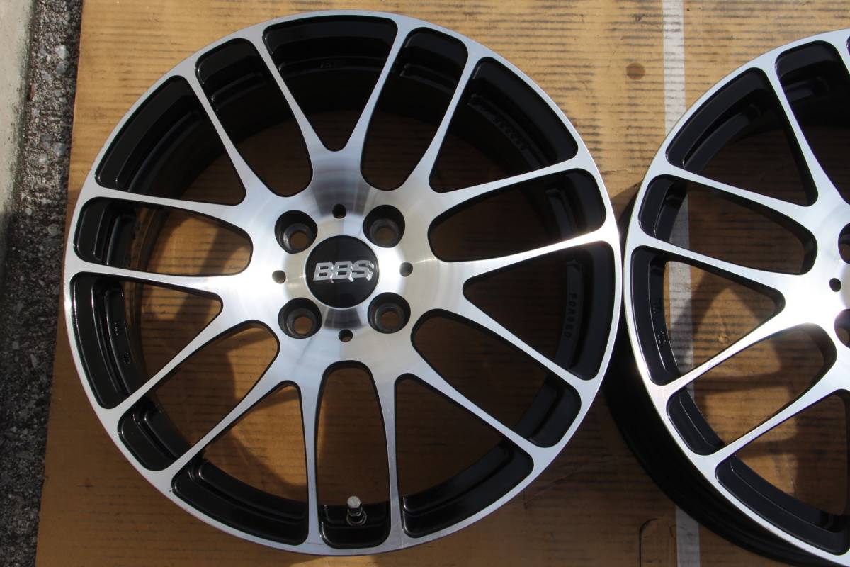 １０００円から売り切り♪人気のBBS♪RE5039♪軽量細スポーク♪FORGED♪6.5J+47♪PCD100♪2本のみ♪スポーツコンパクト♪軽カーにも♪_画像4