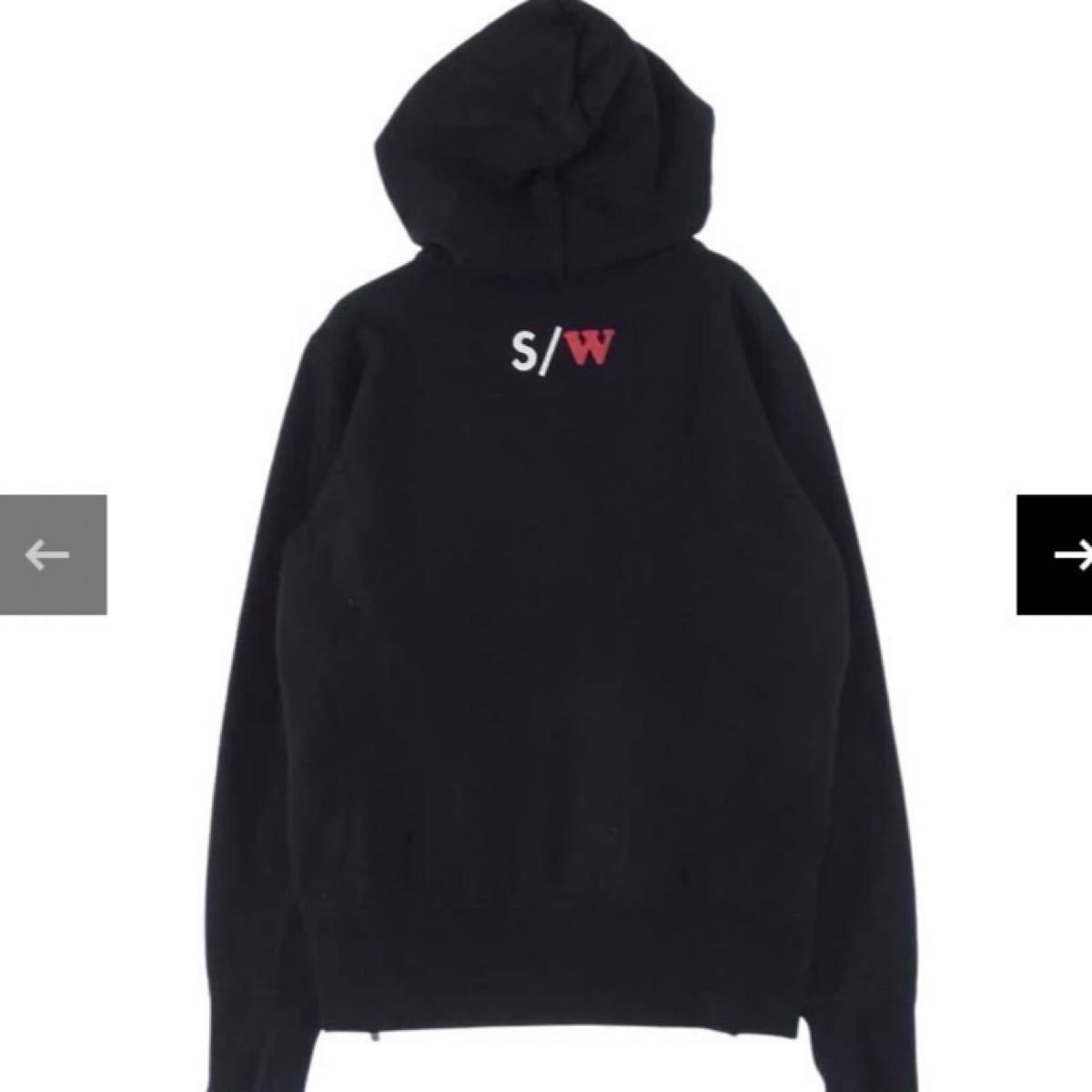 sacai サカイ19SSロゴプリント サイドジップスウェットパーカー Supreme ヴェトモン スウェットパーカー