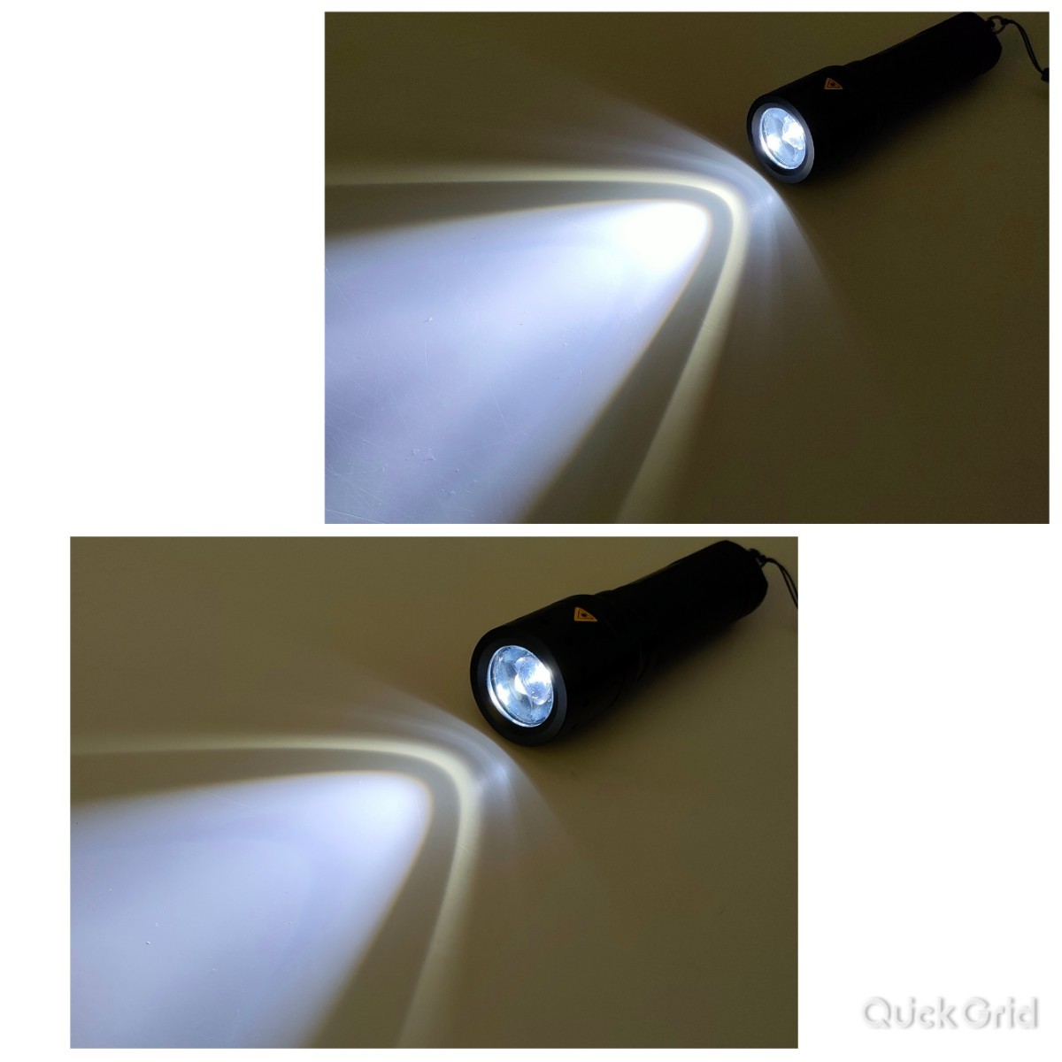 LED LENSER レッドレンザー T7　LED ハンディーライト 約13cm 点灯 ライト ケース ストラップ付き アウトドア ミリタリー 中古 / 送料520円_画像5