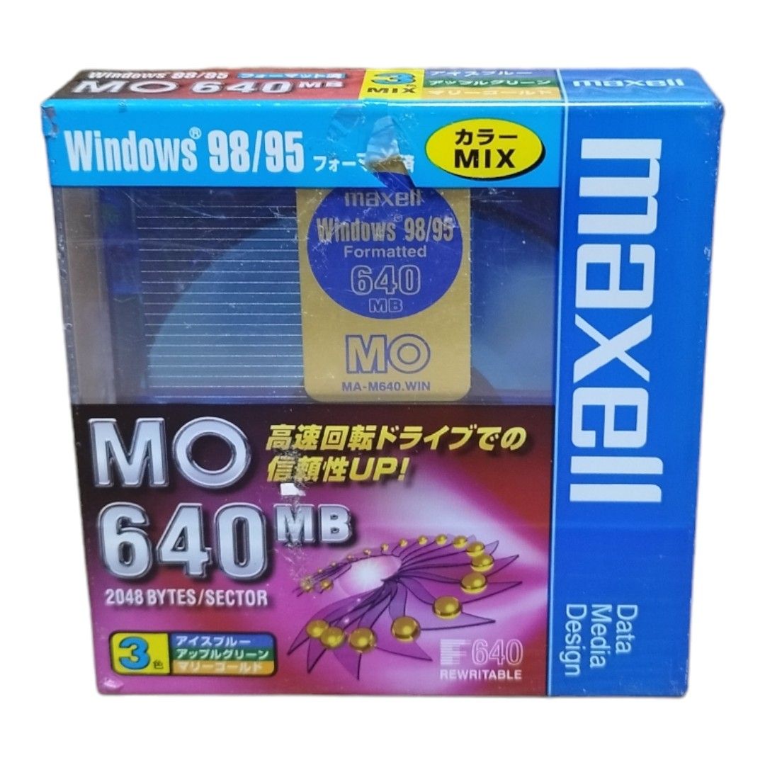 マクセル 3.5型 640MB 3枚 Windowsフォーマット済 カラーMIX MA-M640.WIN(MIX)B3P